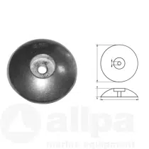 Aluminium ronde roerblad-anode , Ø90mm