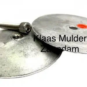 Aluminium ronde roerblad-anode dubbel, Ø90mm