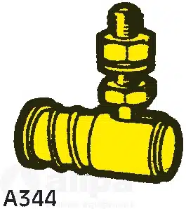 Balljoint/snelkoppeling A344 voor Kabels met M10-draadeind