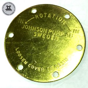 Deksel voor Johnson-pomp F7B