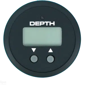 Dieptemeter Rond zwart digitaal