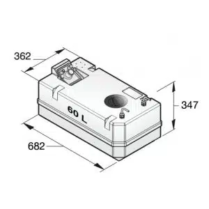 Dieselbrandstoftnk 60L FTANK60A