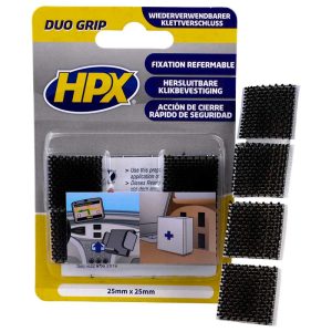 Duo Grip 4 klikbevestigingpads 25mm x 25mm