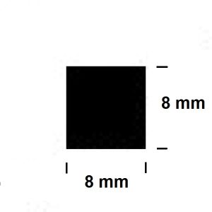EPDM pakking tbv patrijspoorten 8 x 8 mm