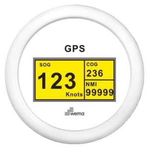 GPS speedometer digitaal wit