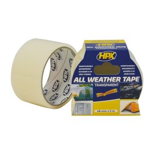 HPX All Weather Tape - transparant 48mm x 5m