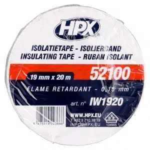 HPX PVC Isolatietape VDE - wit 19mm x 20M