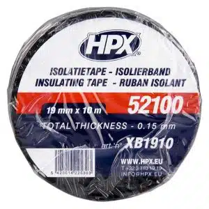 HPX PVC Isolatietape VDE - zwart 19mm x 20M