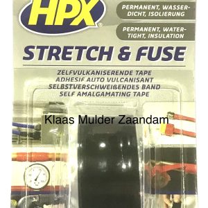 HPX Stretch and Fuse Reddingstape - 25mm x 3M, zwart