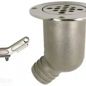 Huiddoorvoer afvoer incl.kogeltje; RVS 38mm