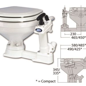 Jabsco Toilet Compact handbediend / kleine pot