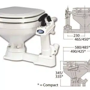 Jabsco Toilet Compact handbediend / kleine pot
