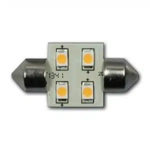 LED Festoon 10-30V / 0,7W warm wit 4 LEDS 31 mm