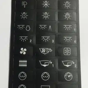 Labels voor paneel P8F P8F011