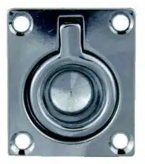 Luikring 45x39mm, chroom #44