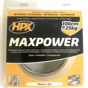 Max Power Outdoor bevestigingstape - transparant 19mm x 5m