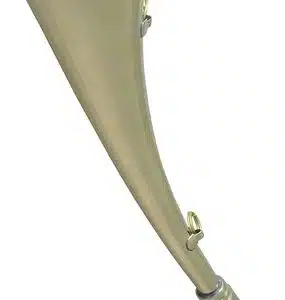 Messing Hoorn Gebogen met ketting 26cm