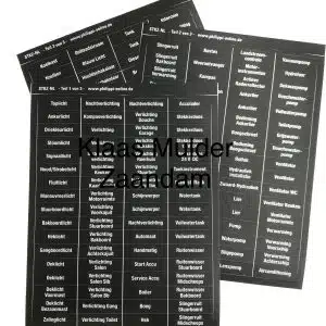 Naam-stickers tbv schakelpaneel