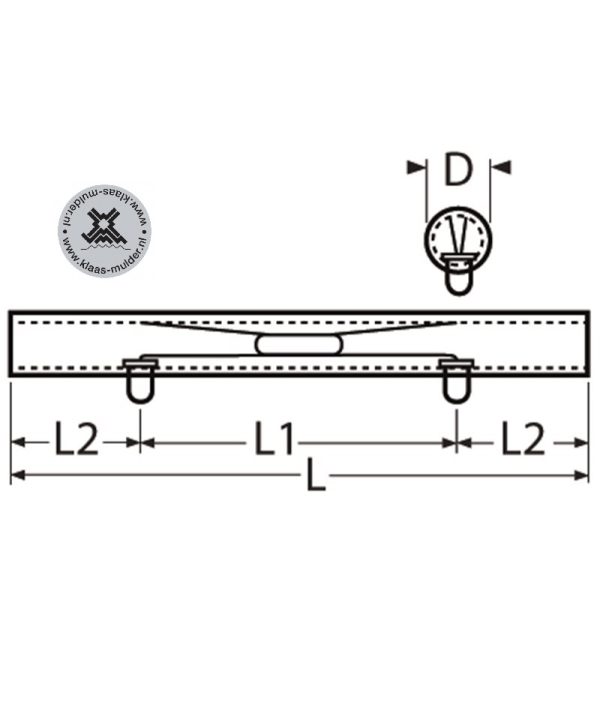 Pijp verbinder voor 25mm pijpx1,5mm