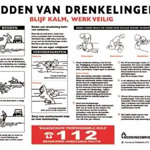 Plaat "redden van drenkelingen" ROSR