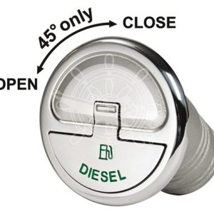 Quick Lock dekdop met sleutel, Diesel, Ø50mm, R.V.S. 316