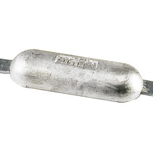 Romp anode aluminium met strip 0.60kg 110x60x28mm