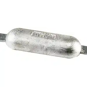 Romp anode aluminium met strip 0.60kg 110x60x28mm