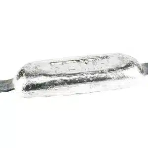 Romp anode zink met strip 1.00kg 110x60x28mm