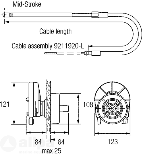 Safe-T "QC" Stuursysteem * met kop+kabel 13'+montageset