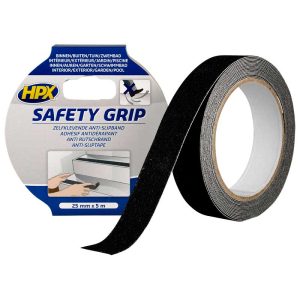 Safety Grip - zwart, 25mm x 5M