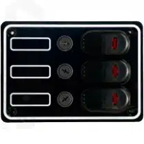 Schakelpaneel 12V waterdicht met LED-indicators