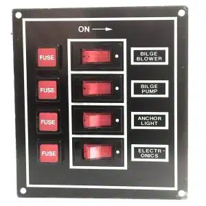 Schakelpaneel 12Volt 125x115mm 4 Schakelaars