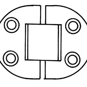 Scharnier rvs 51x38x1.5mm