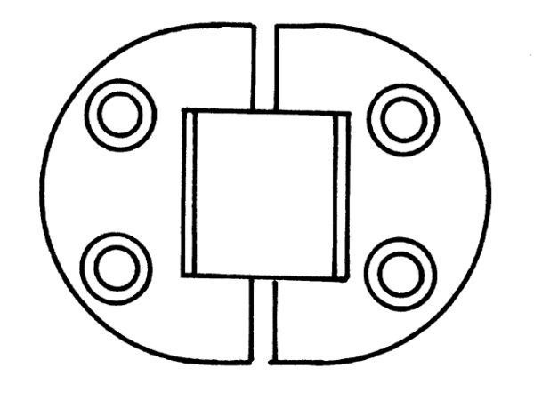 Scharnier rvs 51x38x1.5mm