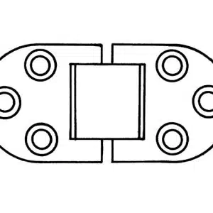 Scharnier rvs 76x38x1.5mm