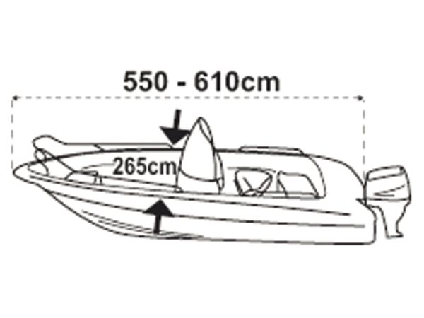 SeaCover 5 dekzeil, 550-610x265cm