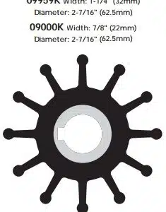Sherwood impeller 09000K-SHW