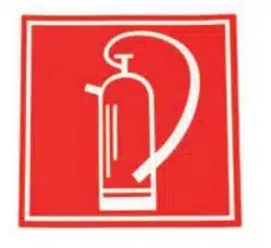 Sticker Draagbare Brandblussers.