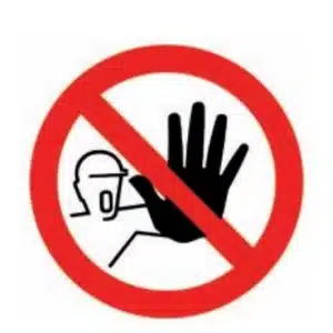 Sticker Verboden Toegang voor onbevoegden. ROSR