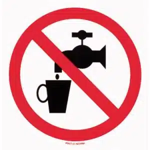 Sticker geen drinkwater