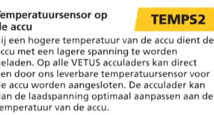 Temperatuursensor op TEMPS2(Outlet)