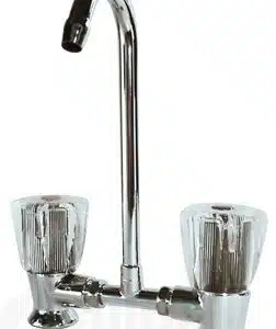 Verchr. Mengkraan + 10mm-uitloop, 3/8"-aansl.