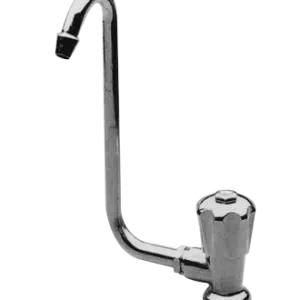 Verchroomde Waterkraan met 10mm-uitloop 3/8" knop links