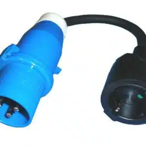 Verloop 3x1.5mm² Contrastekker RA ♀ / CEE stekker ♂ 30 cm