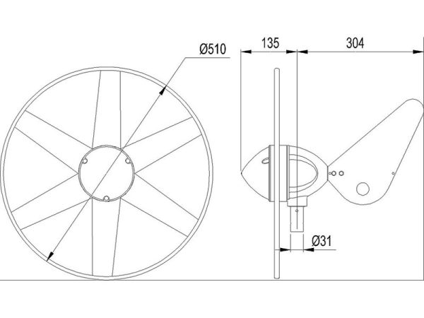 WINDGENERATOR 12V WG504