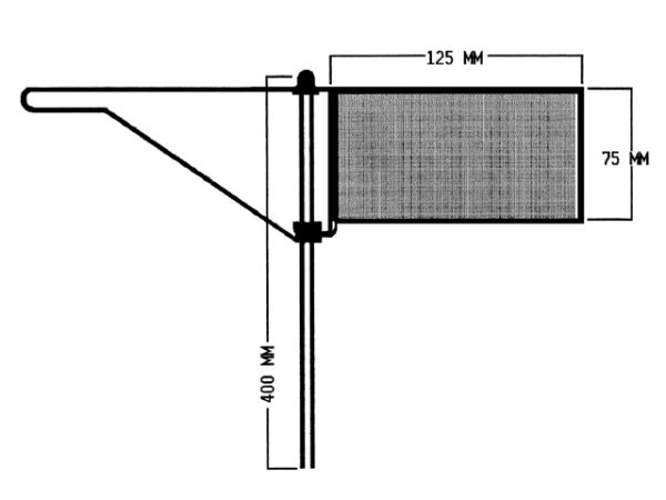 Windvaan 124x75mm standaard