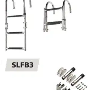 Zwemladder, SS316, 3 trede met SLFB3A