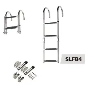 Zwemladder, SS316, 4 trede met SLFB4A