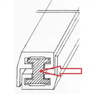 schuifluikprofiel Nylon profiel 50cm