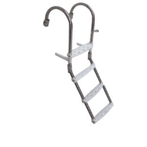 Opvouwbare ladder, 4-treden, L98xB30xd25 (outlet)
